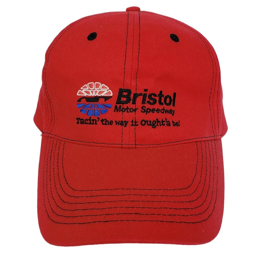 Bristol Motor Speedway Hat Valvoline Racing Cap Mens OSFM Red NASCAR Vintage Y2K